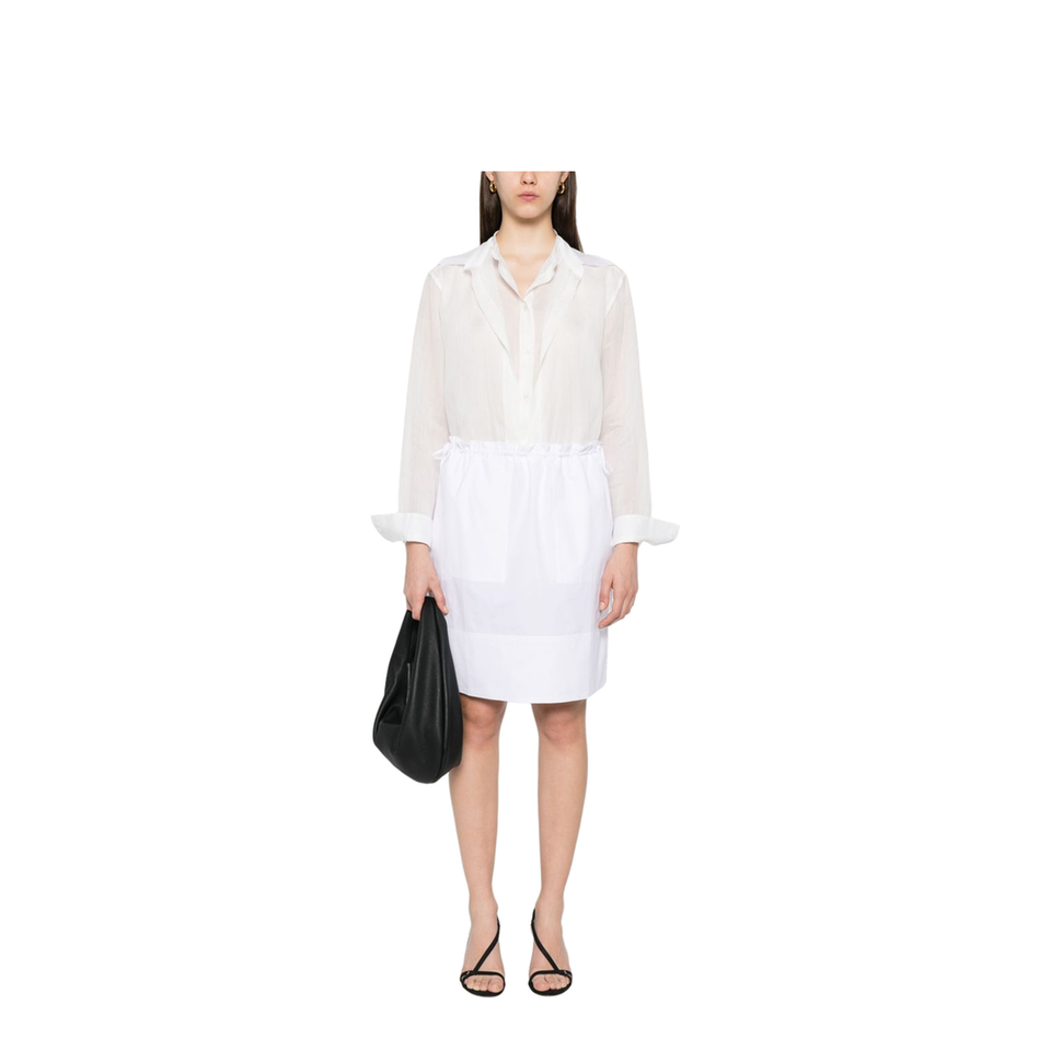 White Double Collar Shirt