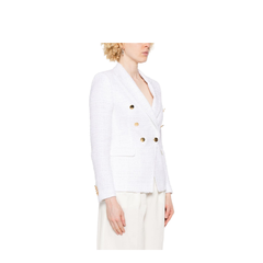 Cotton Single-Breasted Jacket - White
