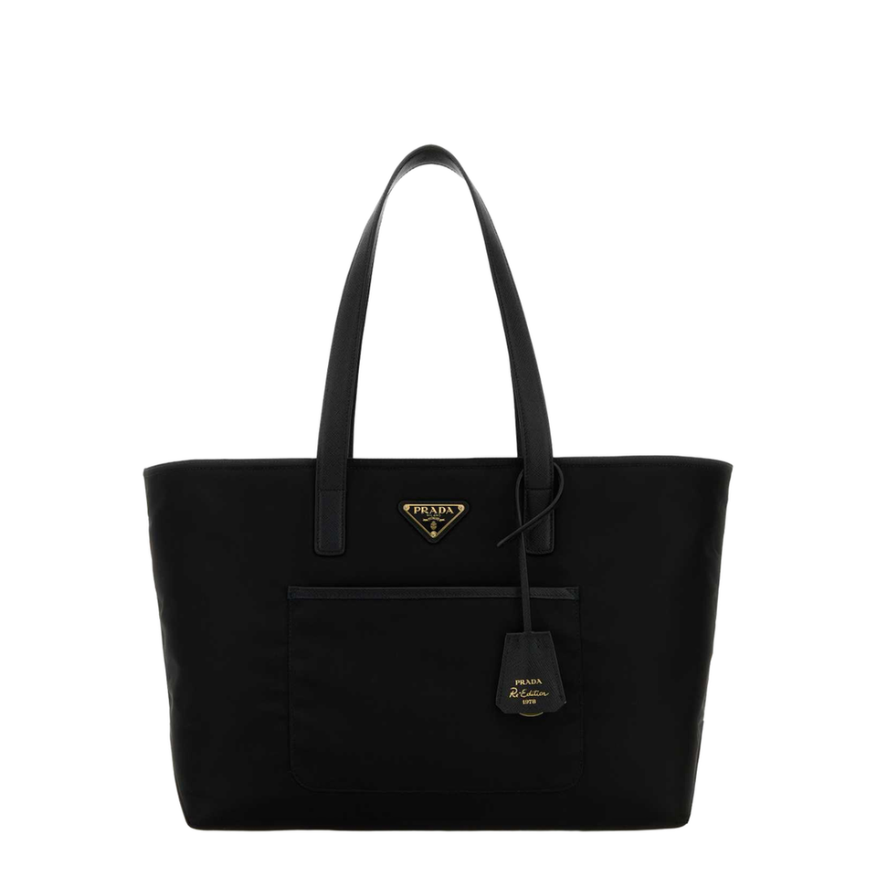 Re-Nylon Black Shopping Bag