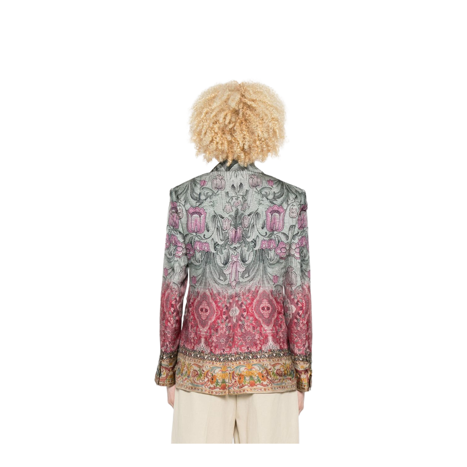 Silk Single-Breasted Jacket