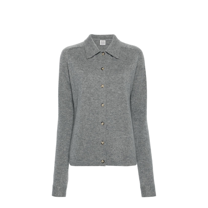 Raglan Sleeve Cashmere Shirt - Grey Melange