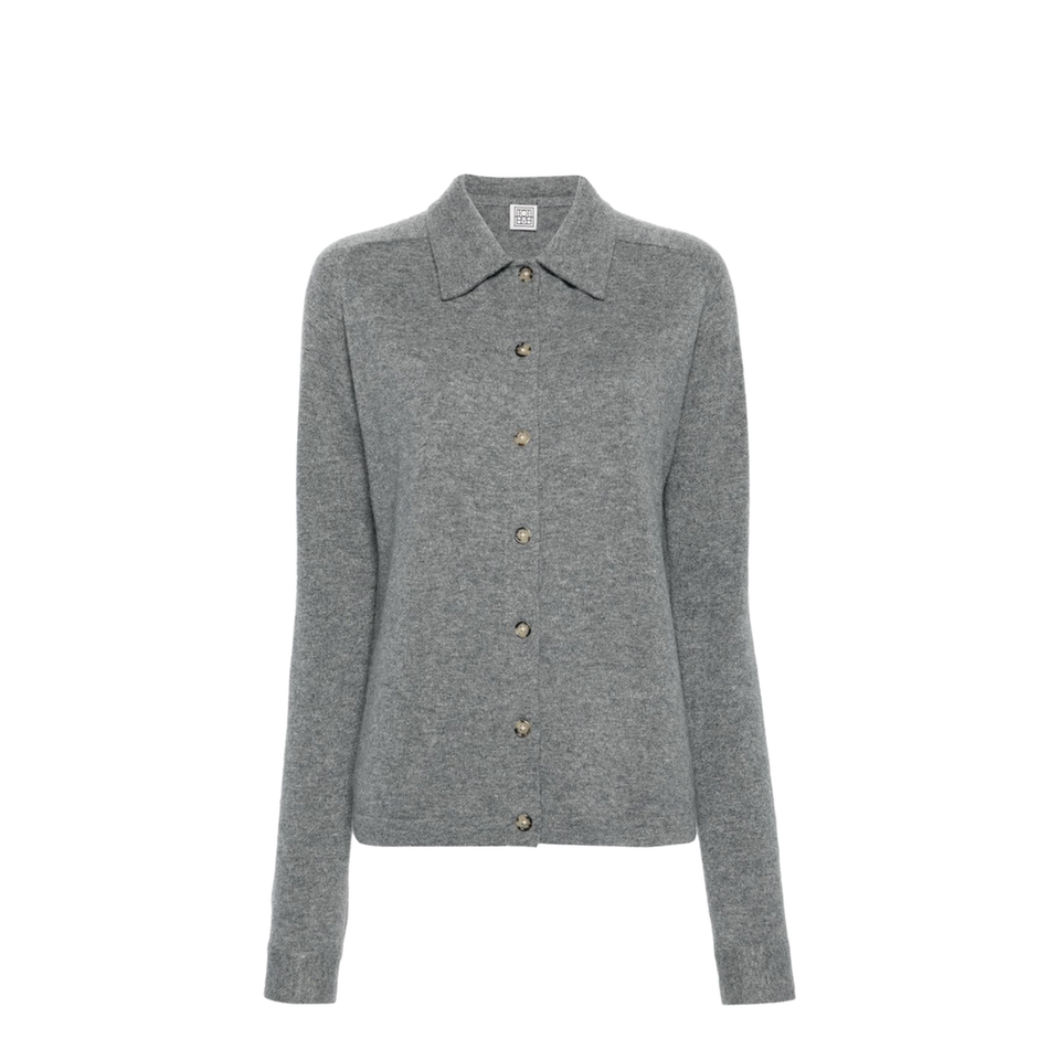 Raglan Sleeve Cashmere Shirt - Grey Melange