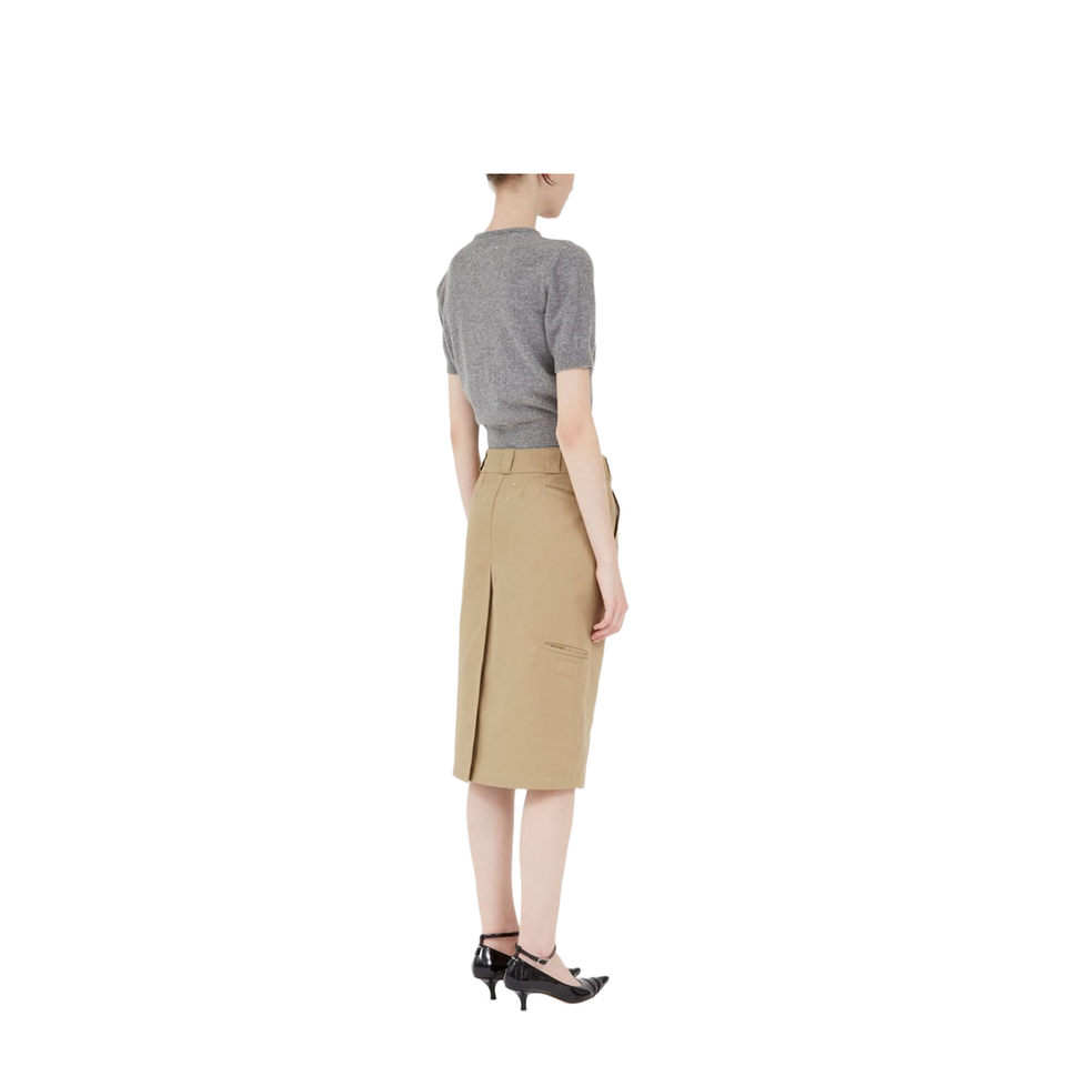 Skater Chino Midi Skirt