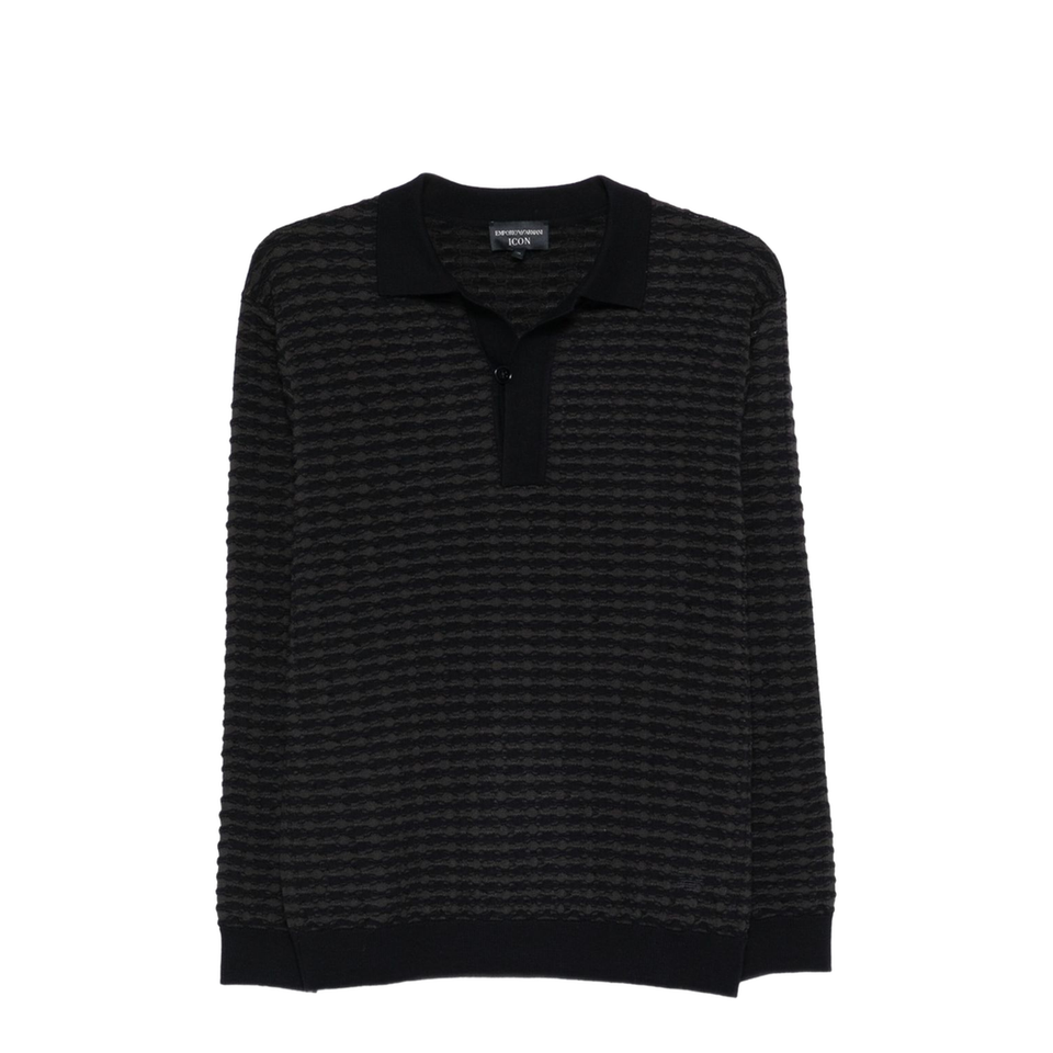 Icon Virgin-Wool Jumper with Polo-Shirt Collar