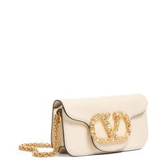Locò Small Leather Shoulder Bag With Jewel