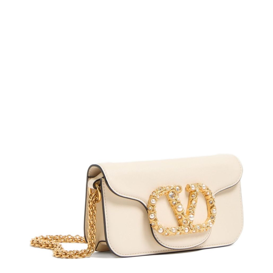 Locò Small Leather Shoulder Bag With Jewel