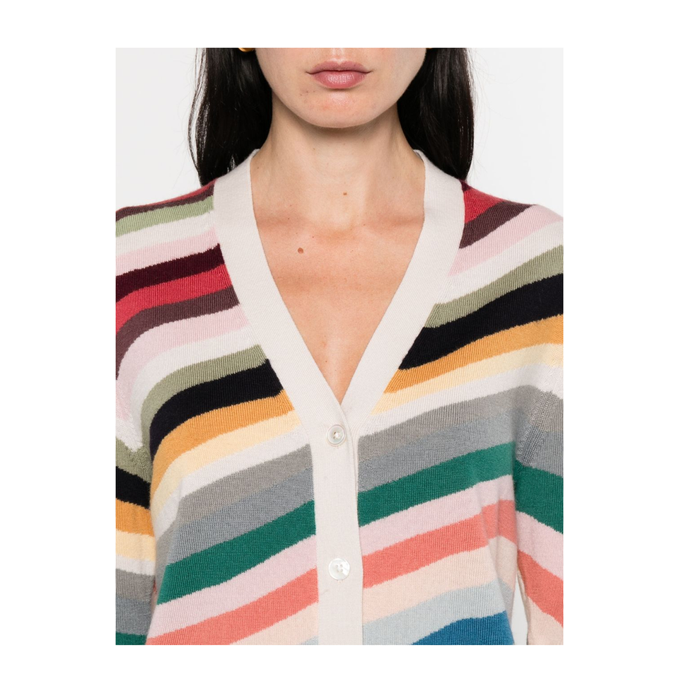 Striped Wool Cardigan