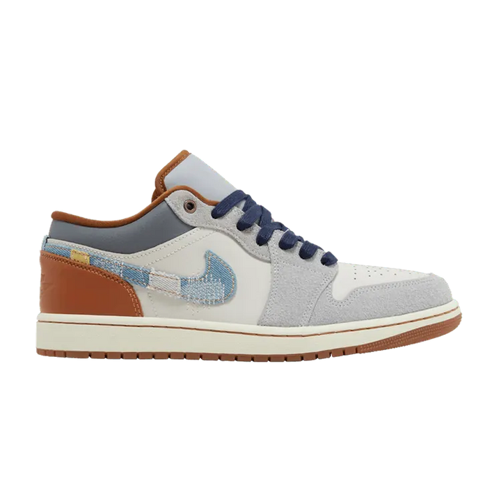 Air Jordan 1 Low SE Phantom Repaired Blue Swoosh