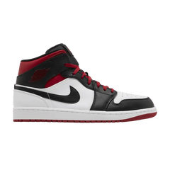 Air Jordan 1 Mid Black Toe White Gym Red