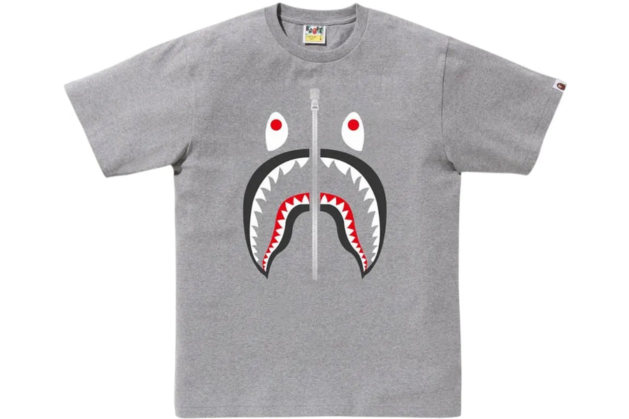 BAPE A Bathing Ape Shark T-Shirt Gray