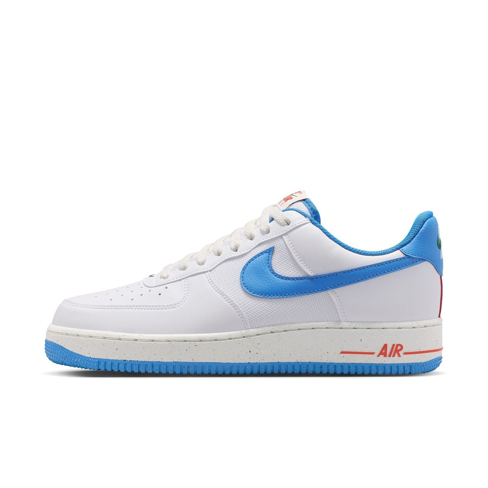 Nike AIR FORCE 1 '07 NN White Italy Blue Sail Team Orange
