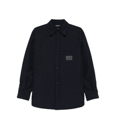 Nylon Shirt Jacket with Patch Pocket