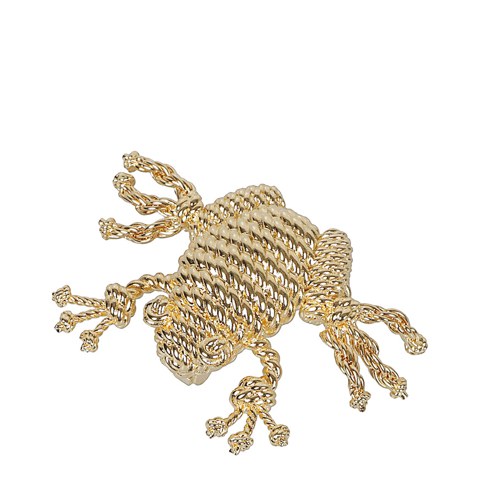 Metal Frog Brooch