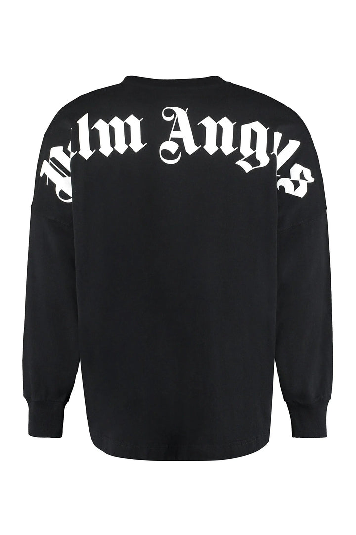 Palm Angels Classic Back Logo Oversized Black L/S T-Shirt