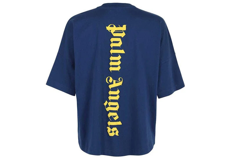 Palm Angels NS Logo Oversized Blue T-Shirt