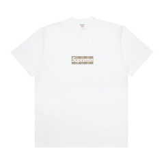 Supreme x Burberry Box Logo White T-Shirt