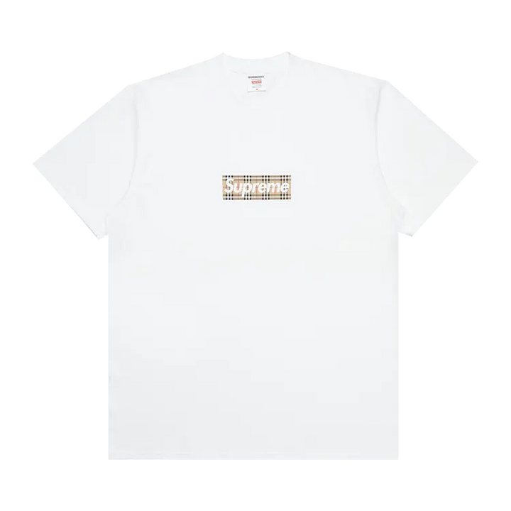 Supreme x Burberry Box Logo White T-Shirt