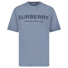 Burberry 'Ellison' Logo Print T-Shirt Carbon Blue