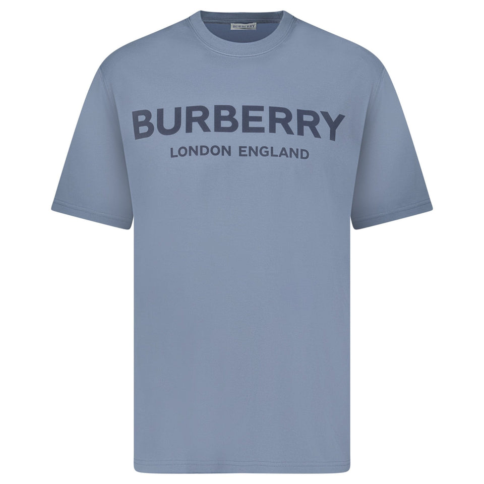 Burberry 'Ellison' Logo Print T-Shirt Carbon Blue