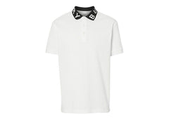 Burberry Ryland Collar Logo Polo White/Black