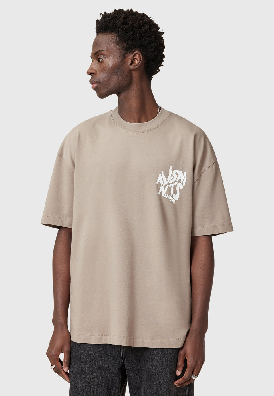 ORLANDO CREW Print T-Shirt Beige