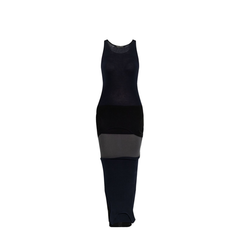 Upside Down Dress in Navy Blue/Gray