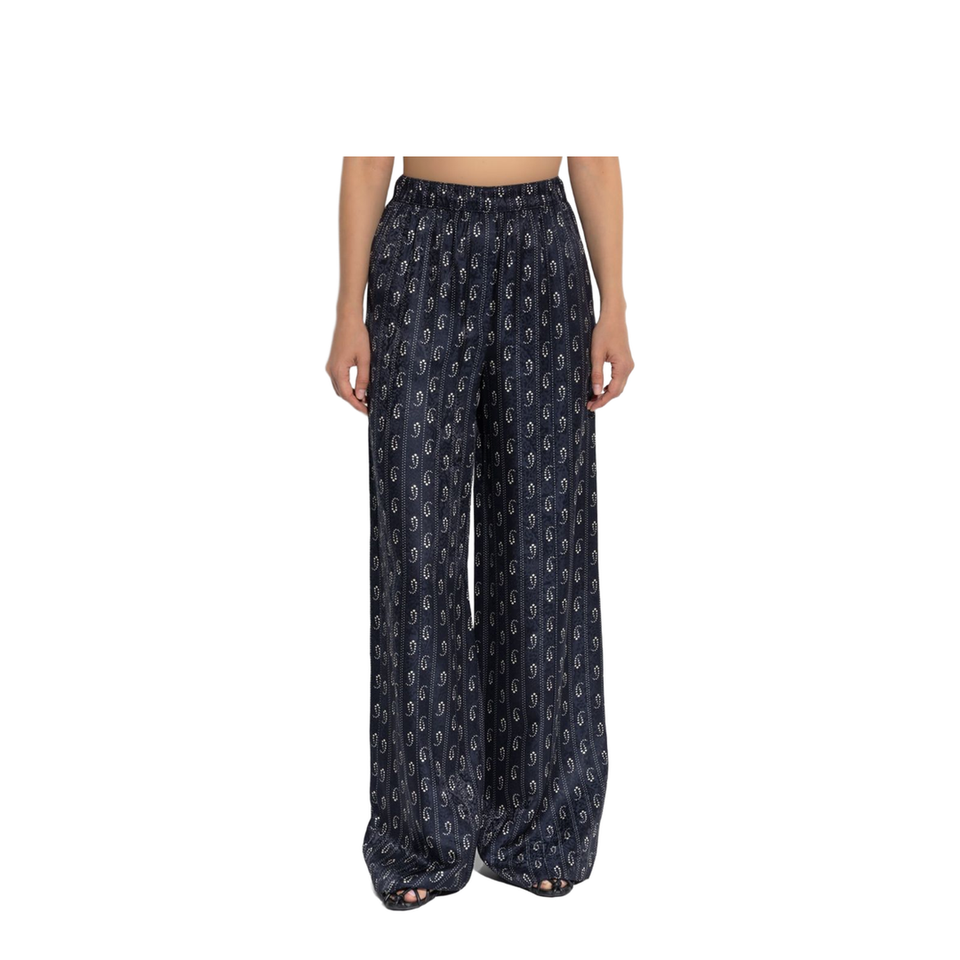 Paisley-Print Straight-Leg Trousers