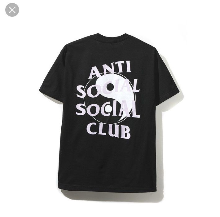 Anti Social Social Club Whisper T-Shirt Shirt Yin Yang Black Pink White