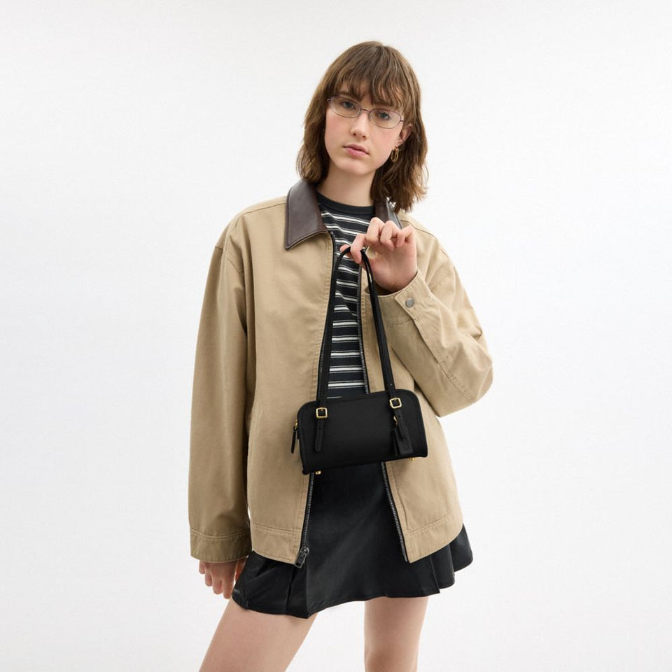 Coach Swing Zip Bag 20 Brass-Black