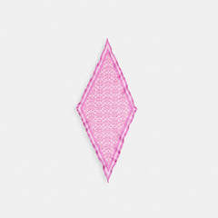 Coach Signature Silk Diamond Scarf Fuschia