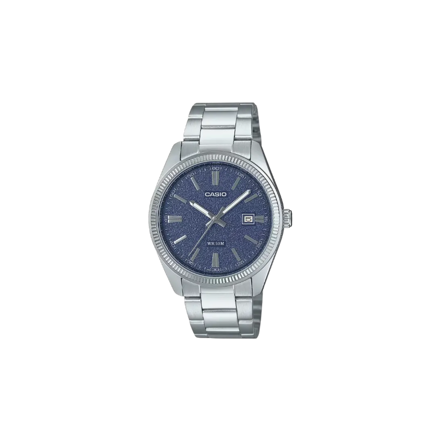 Casio Standard Analog Blue Dial MTP-1302DA-2A1V Stainless Steel Watch