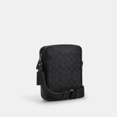 Coach Sullivan Crossbody Bag In Signature Canvas With Patches Gunmetal-Charcoal Multi