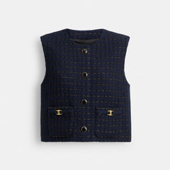 Coach Heritage C Boucle Vest Navy