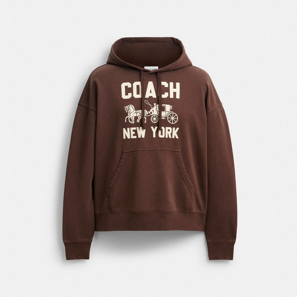 Coach Horse And Carriage Hoodie Brown