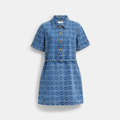 Signature Denim Dress In Organic Cotton