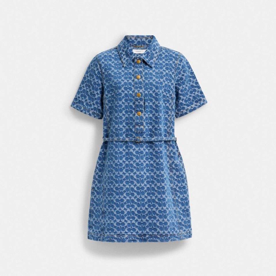 Signature Denim Dress In Organic Cotton
