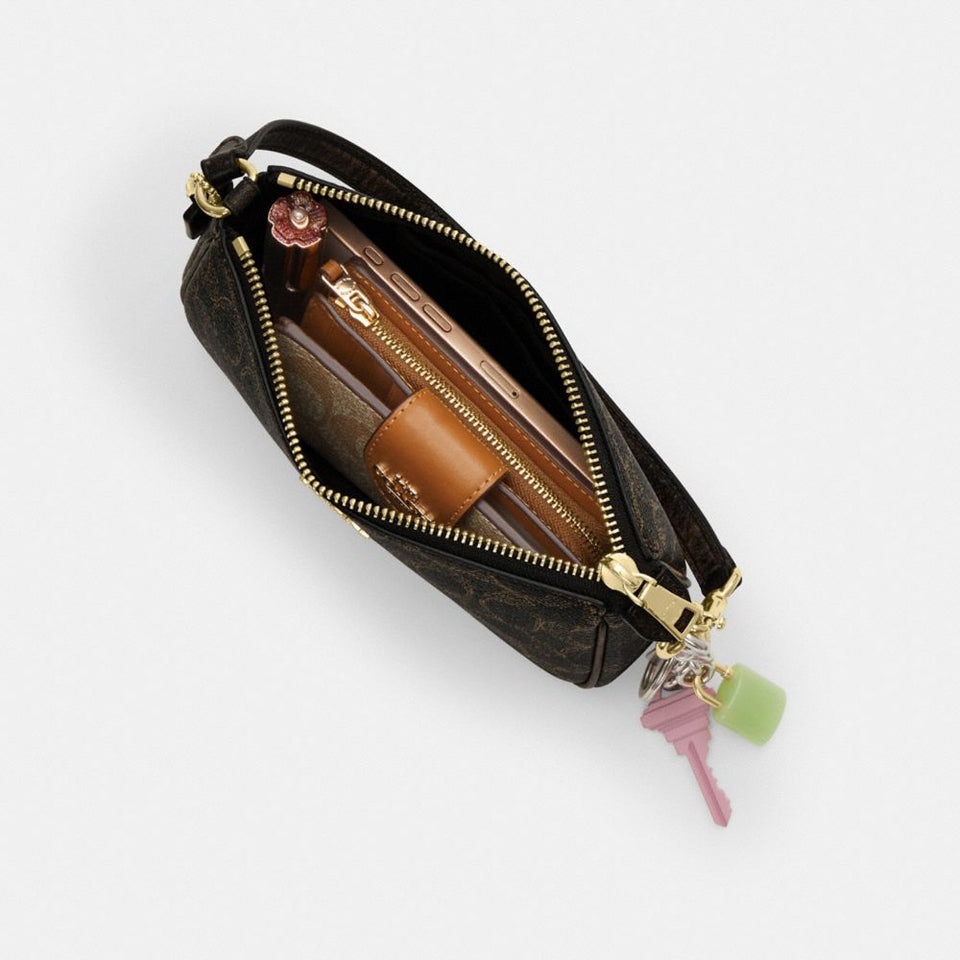 Coach Nolita 19 In Loved Signature Canvas With Charms Gold Brown