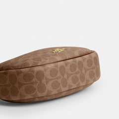 Coach Emily Shoulder Bag In Signature Canvas Gold Tan Brown