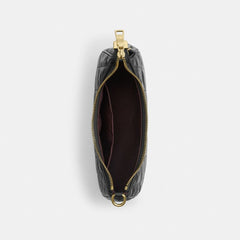 Coach Teri Shoulder Bag With Quilting Gold Black