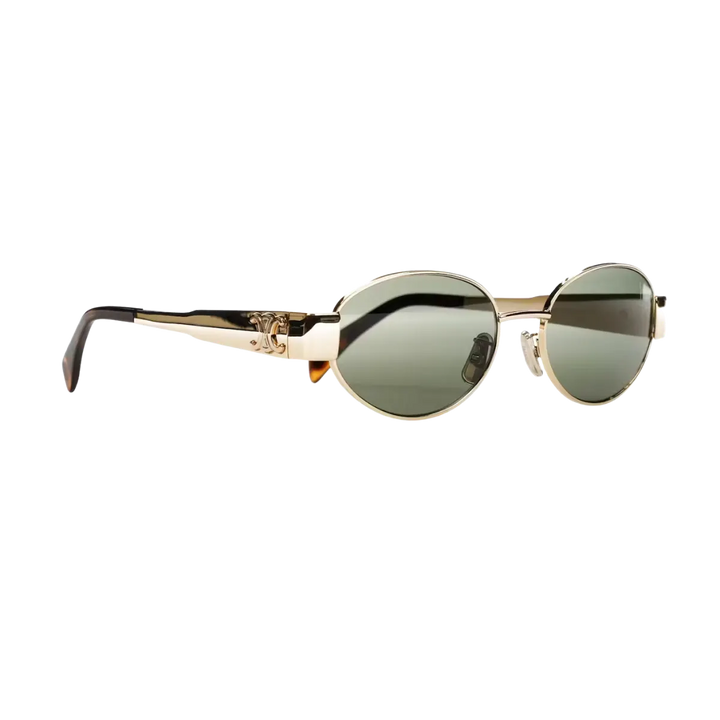 Celine Triomphe Metal 01 Sunglasses Gold/Green (4S235CMLB.35SG / CL40235U)