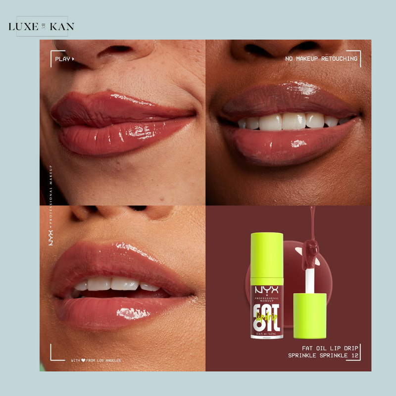 NYX Professional Makeup Fat Oil Lip Drip 12H Hydration Non-Sticky Finish Lip Gloss 4.8ml (Various Shades)