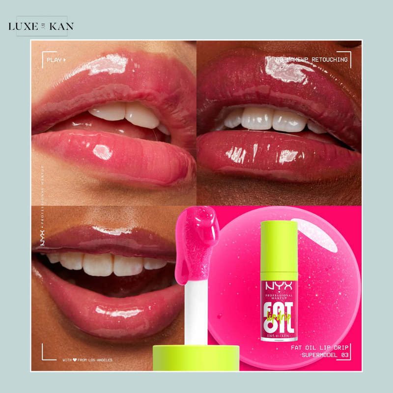NYX Professional Makeup Fat Oil Lip Drip 12H Hydration Non-Sticky Finish Lip Gloss 4.8ml (Various Shades)