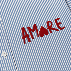 City Off Domes Aamore Blue Stripe Shirt