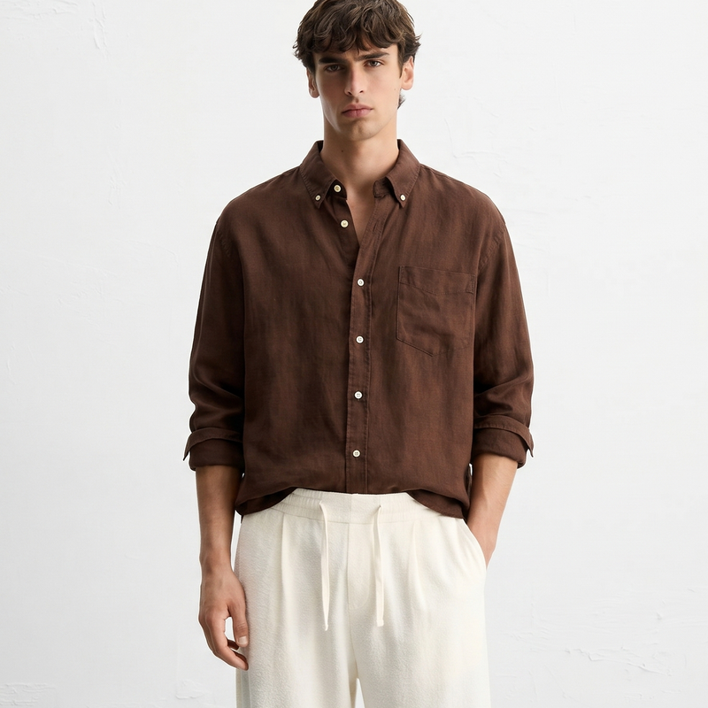 Classic Mercer Shirt – Dark Cocoa