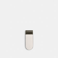 Coach Money Clip Gunmetal-Chalk