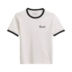 Coach Coach Ringer T-Shirt in White