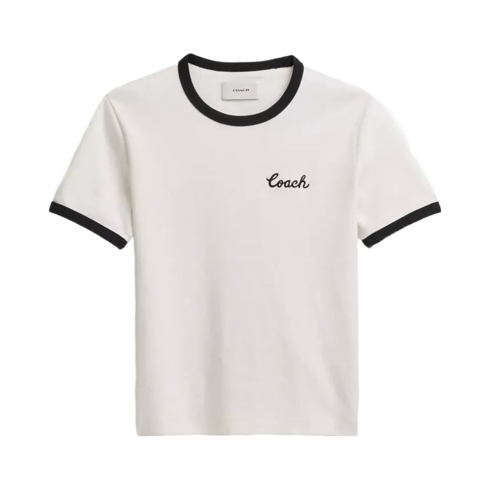 Coach Coach Ringer T-Shirt in White