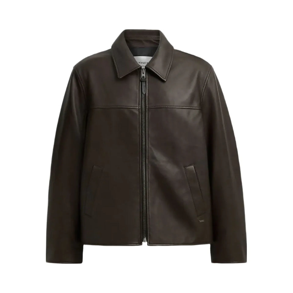 Coach Leather Jacket Burnt Espresso