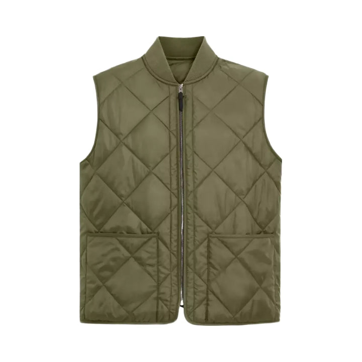 Coach Quilted Vest in Military Green