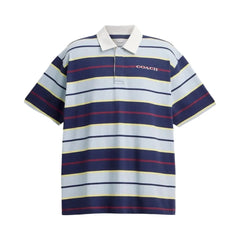 Coach Relaxed Striped Polo Blue Stripe